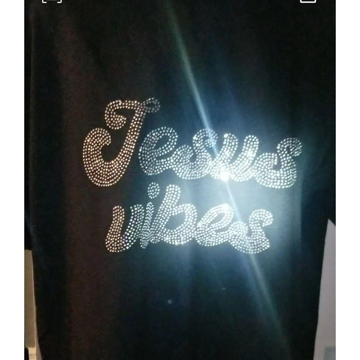 Jesus Vibes Rhinestone Long Sleeve Tee